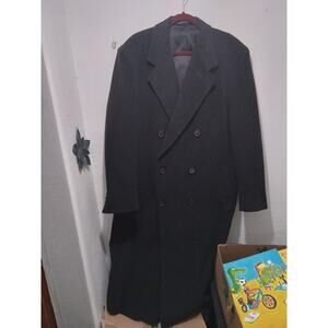 London Fog Mens Large Wool And Cashmere Blend Coat